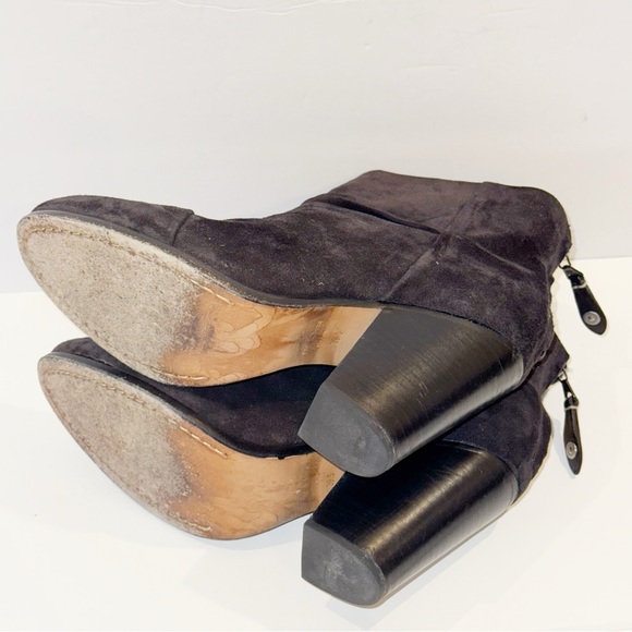 Rag & Bone Newbury Black Leather Suede Ankle Boots Sz 9.5 ASO Celebrities Chunky - Picture 10 of 15